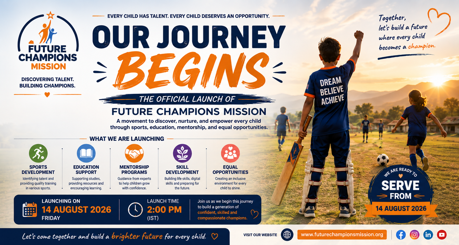 future champions mission our journey begins